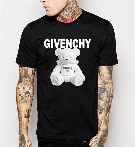 givenchy paris bear shirt|Givenchy distressed t shirt.